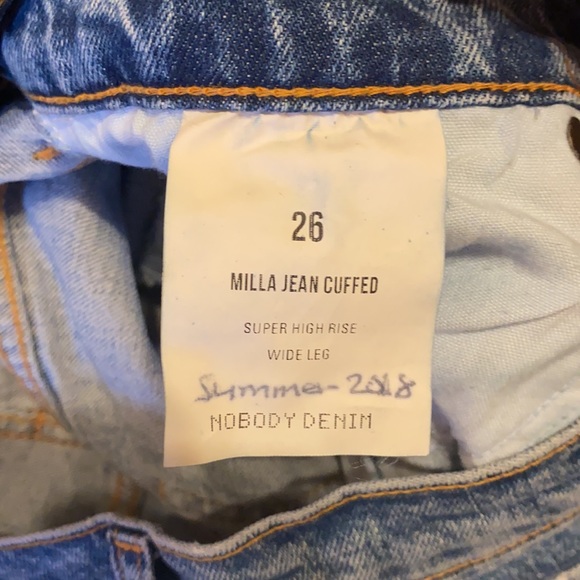 Nobody Denim size 26 Milla Jean cuffed wide leg - Picture 3 of 4